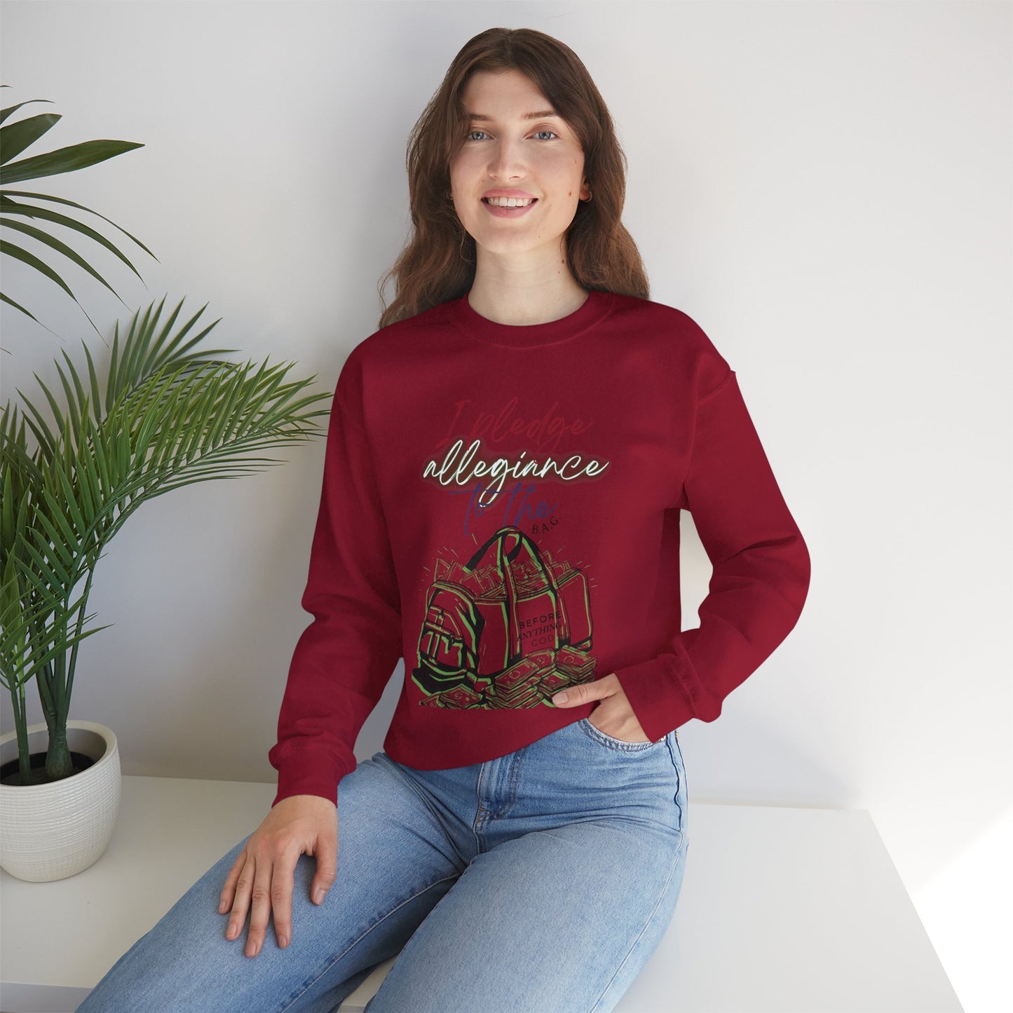 Unisex Crewneck Sweatshirt - I Pledge Allegiance to the B.A.G.